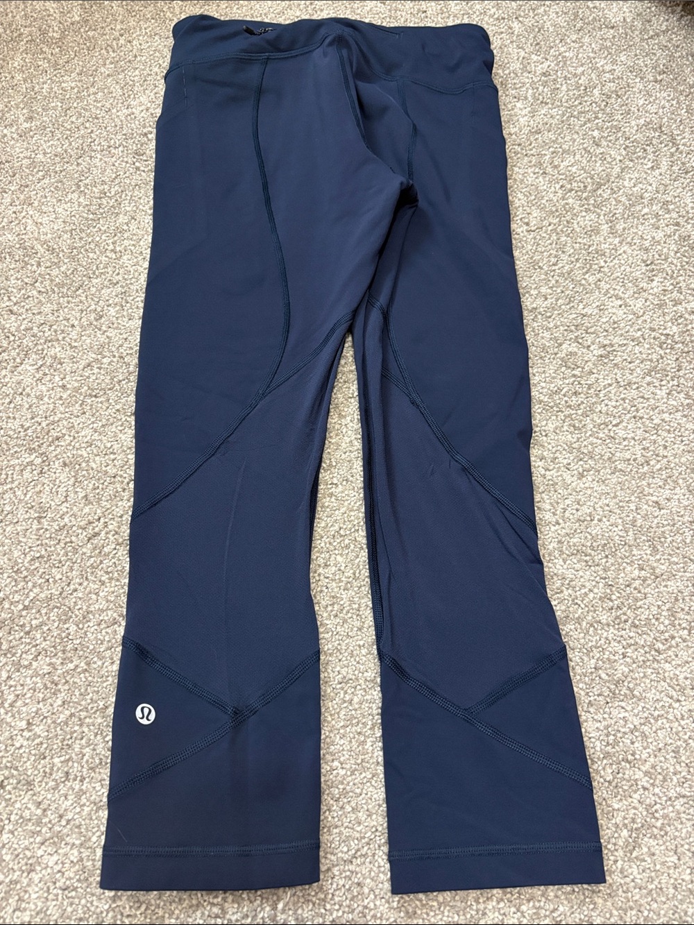 Lululemon Pace Rival Crop *22" In Midnight Navy - Picture 5 of 6